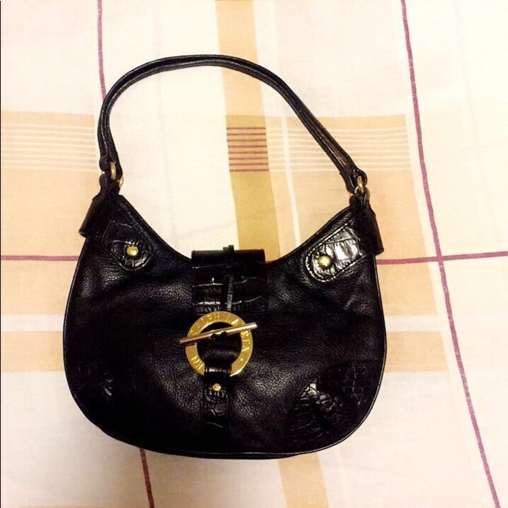 Vintage Ralph Lauren Black and Gold Bag - Picture 2 of 8